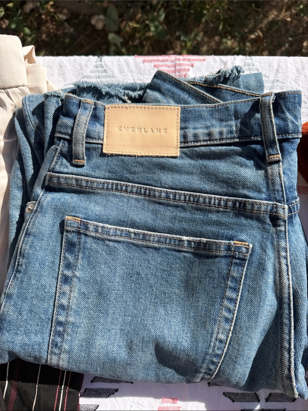 Everlane High-Rise Jeans in Light Blue Denim